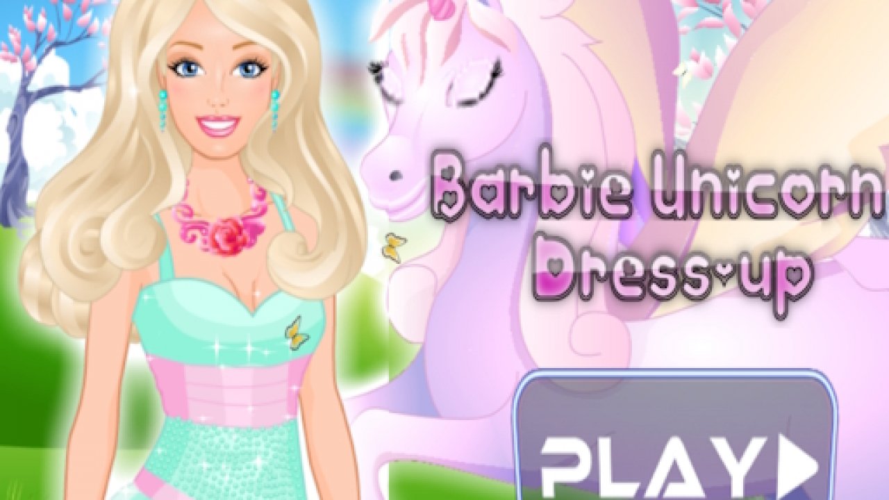 Barbie unicorn dress up