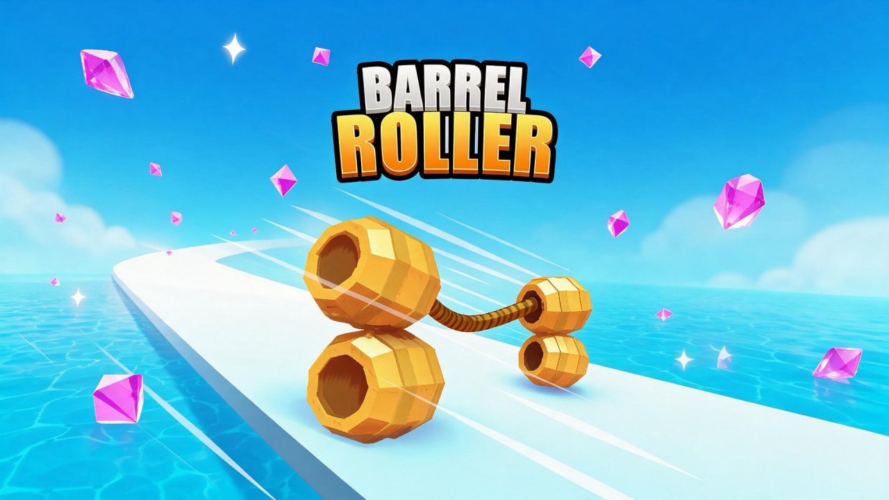 Barrel Roller: Stack & Run 3D gameplay screenshot