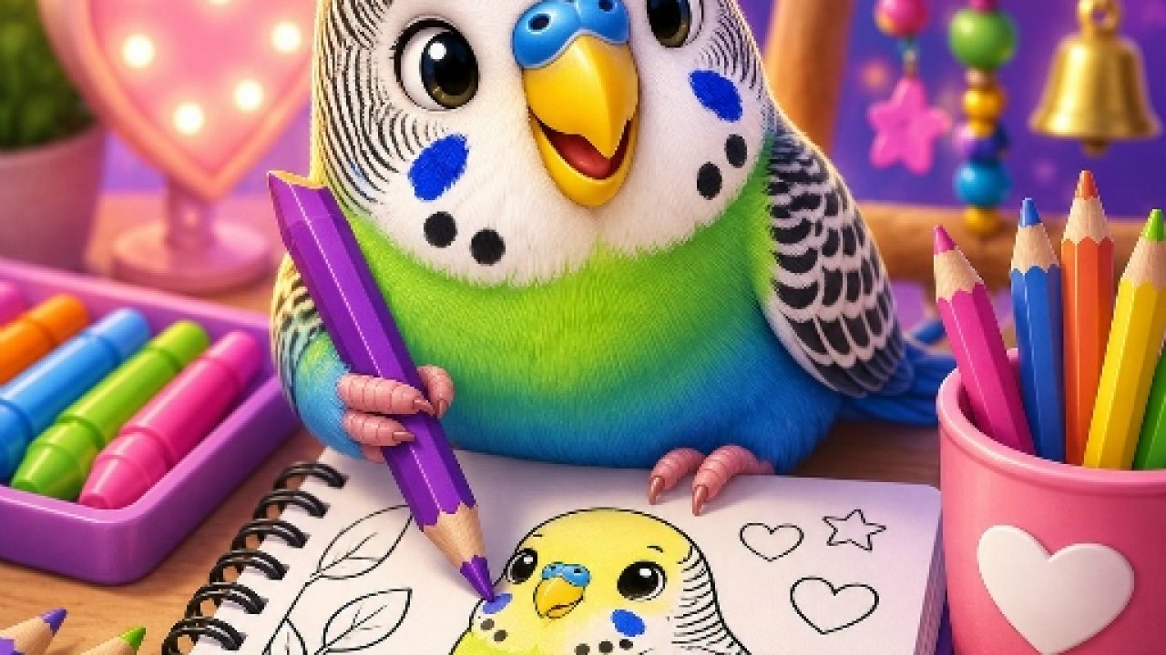 BTS Budgie Coloring Book