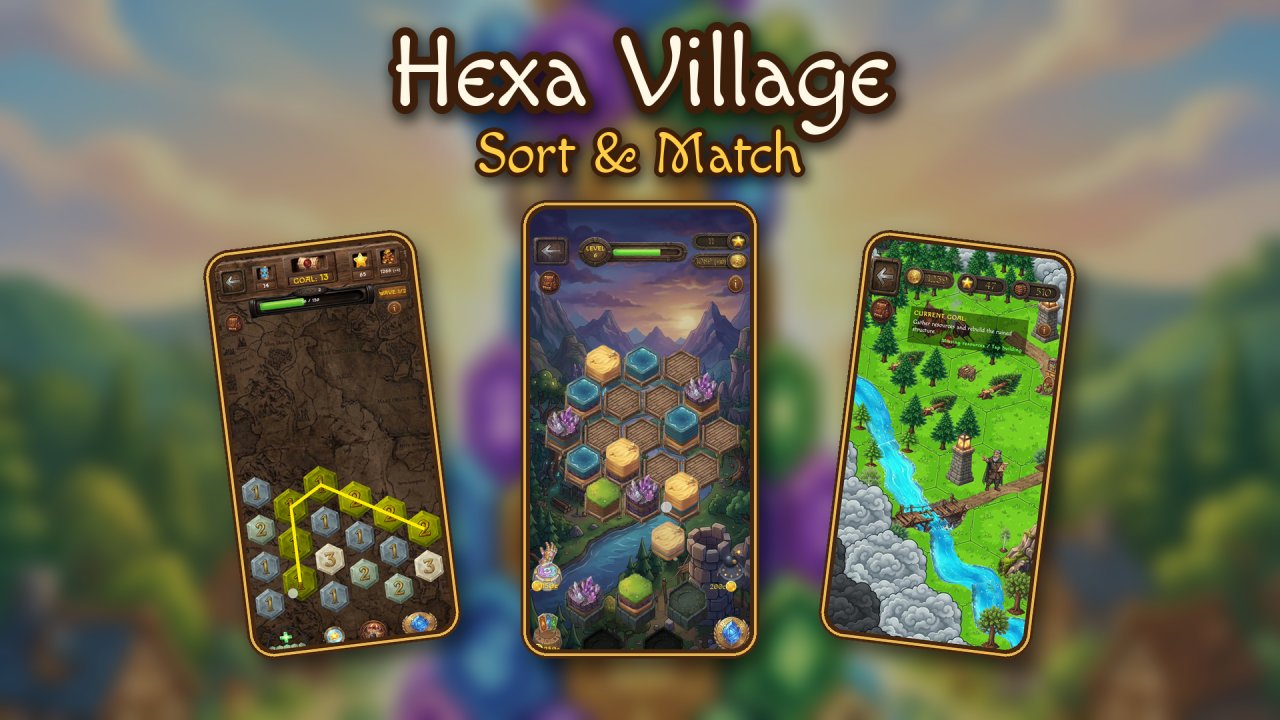 Hexa Village: Sort & Match
