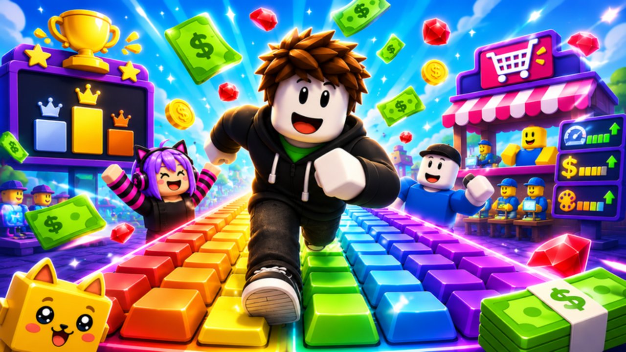 Obby: Build an ASMR Keyboard Tycoon gameplay screenshot
