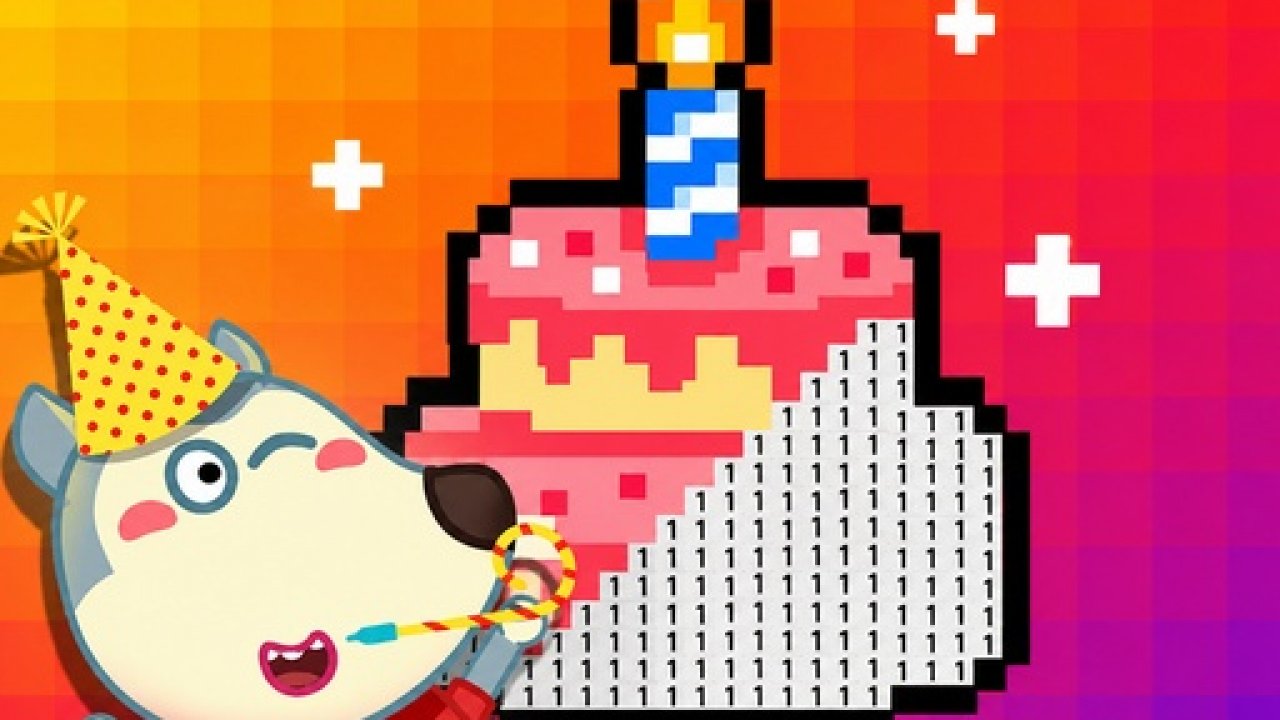 Wolfoo Birthday Pixel Art
